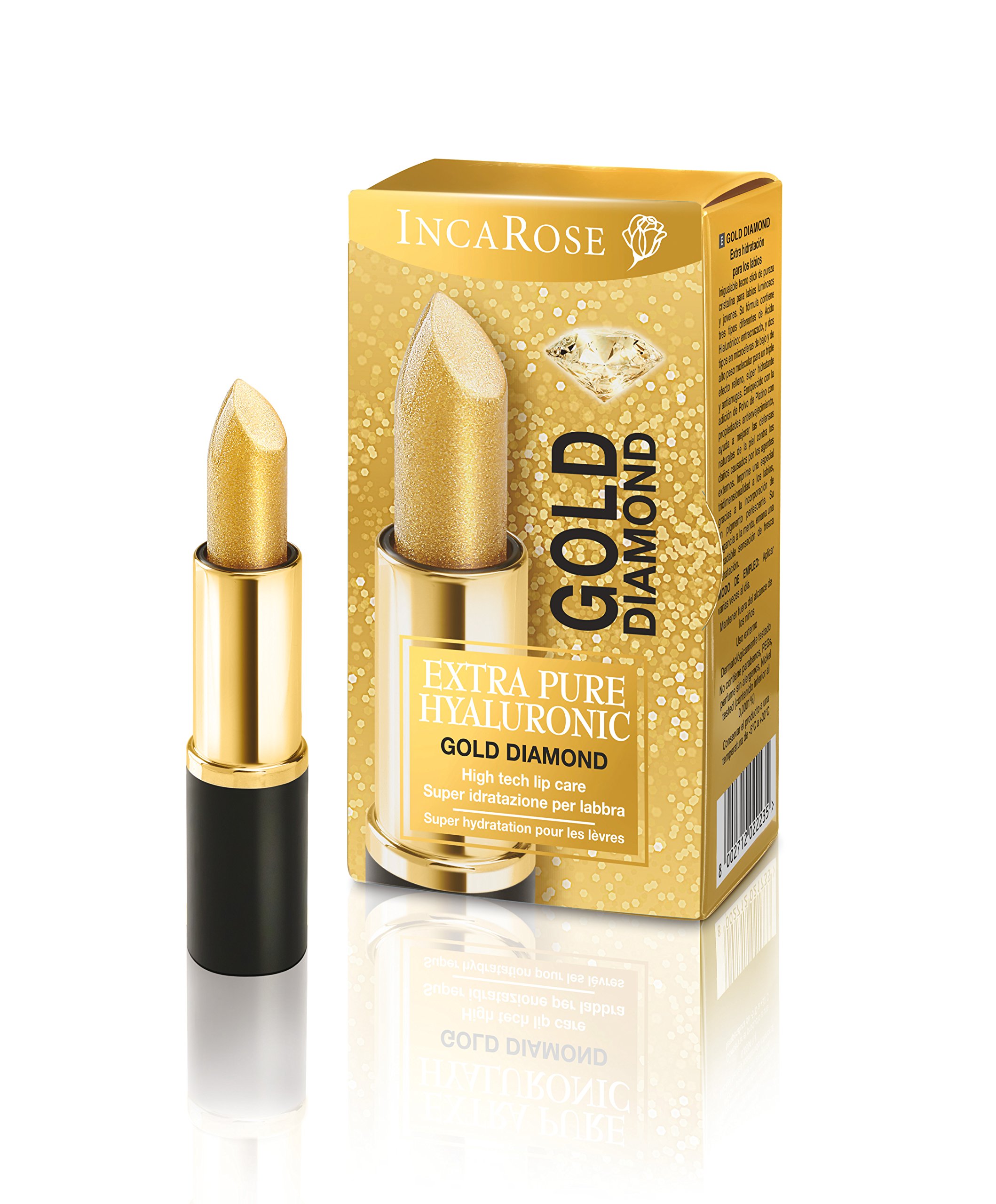 Inca Rose Extra Pure Hyaluronic Acid Serum with Gold & Diamond Extract - 4ml | Anti-Aging Face Moisturizer for Glowing Skin | Perfect for Daily Skincare Routine & Special Occasions
