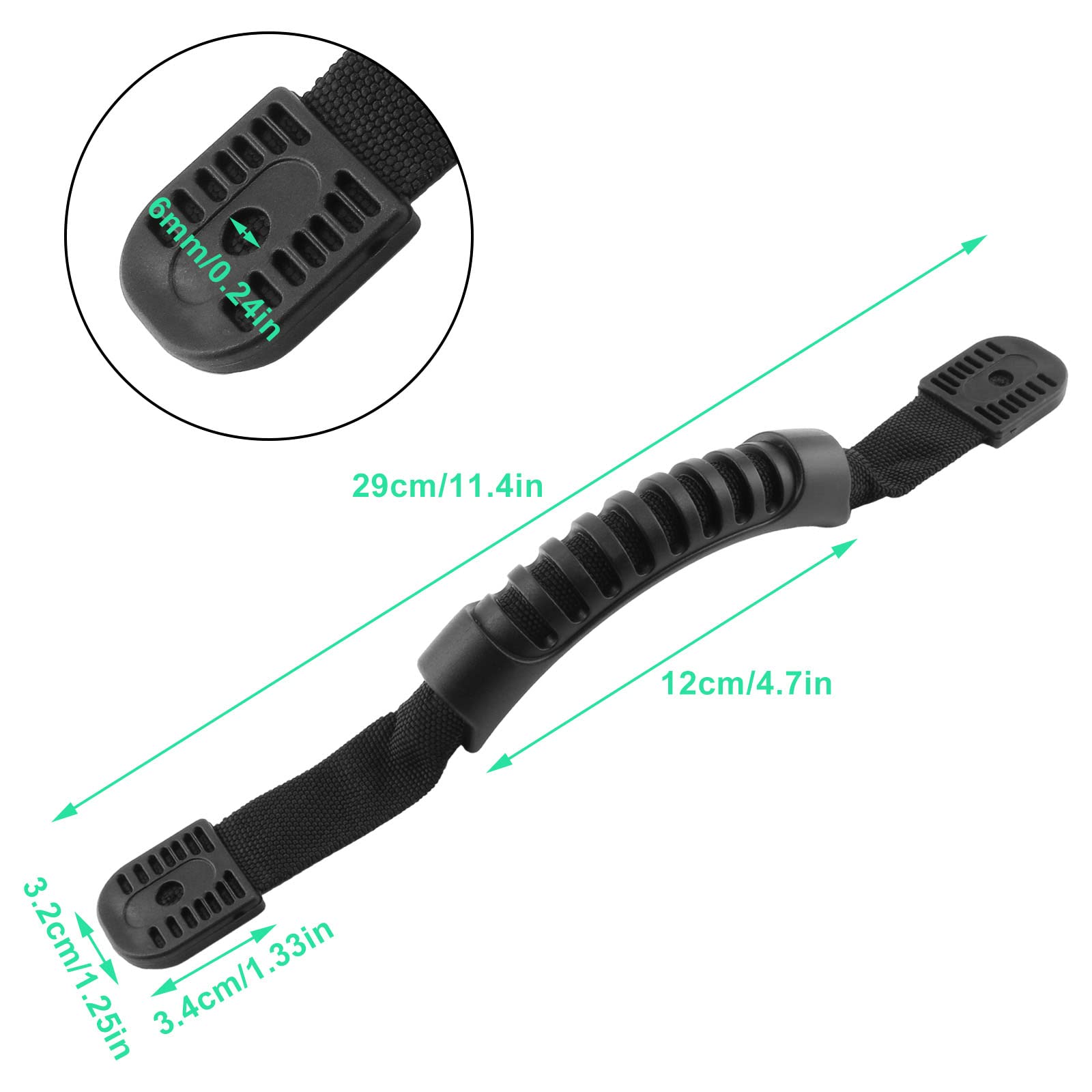 Kayak Carry Handles - Side Mount Replacement Handles with Plastic Buckle for Kayak Paddles, Tandem Kayaks, Canoes & Lifetime Kayaks - Perfect for Easy Transport & Storage