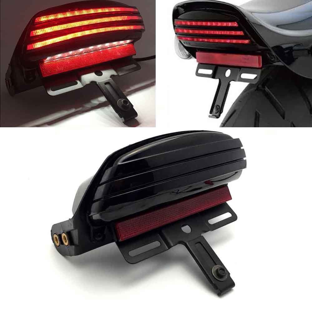 Eagle Lights Bobtail Tri Bar LED Tail Light for Harley Davidson Softail (2006-Current) - FXST, FXSTB, FXSTC, FXSTS, FLSTSB Models - Bright, Durable Motorcycle Accessory for Night Riding & Safety