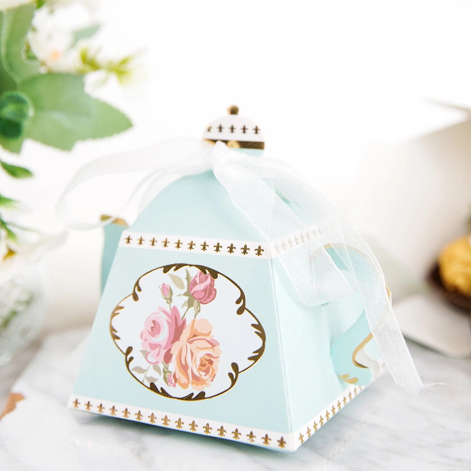 25 Mini Teapot Wedding Favors with Ribbon - Elegant Tea Party Favors for Bridal Shower, Baby Shower & Special Events