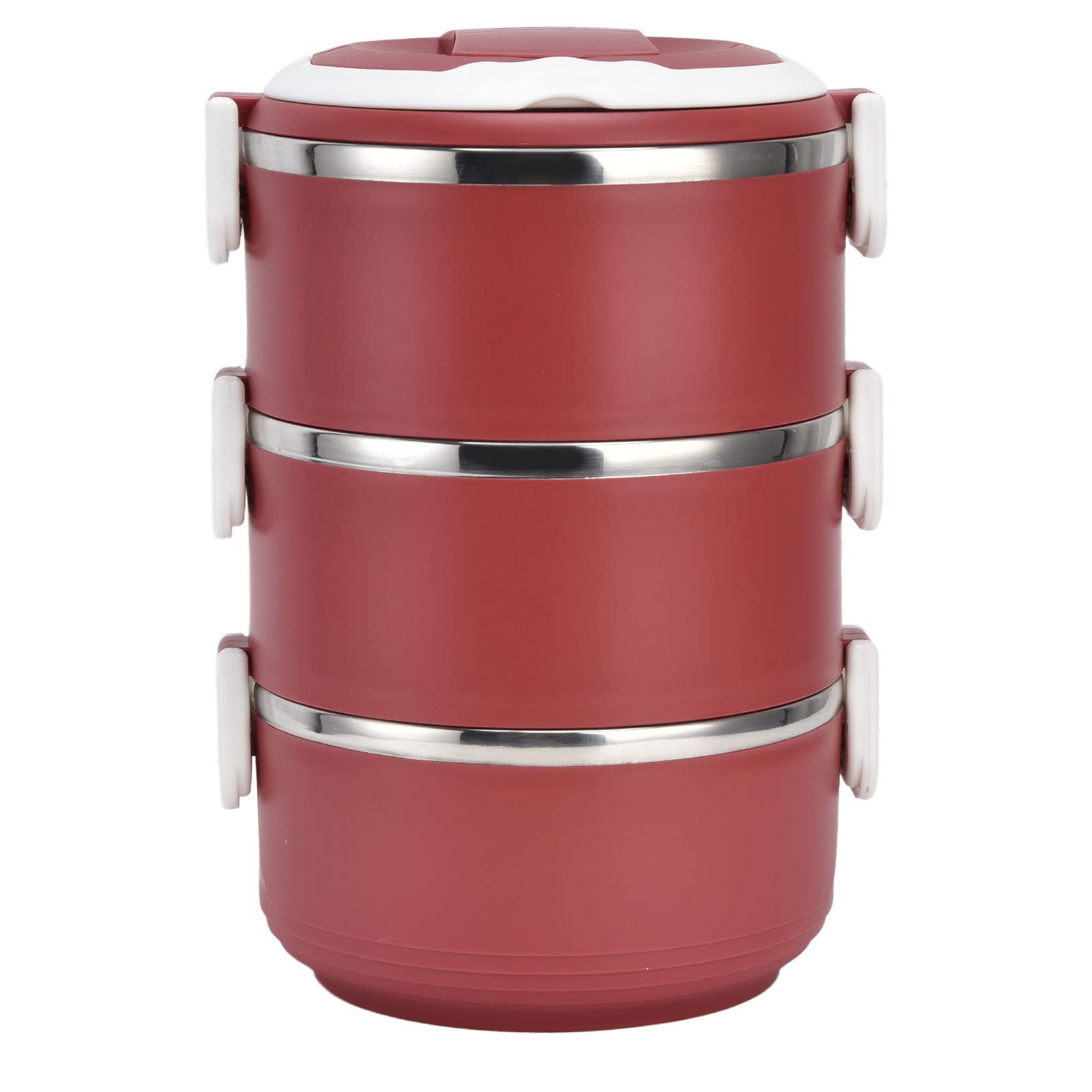 Premium Insulated Lunch Box - 3-Layer Stainless Steel Thermal Bento Box for School, Work, Camping & Picnics | Keeps Food Hot/Cold for Hours | Durable & Leak-Proof (Red) - Perfect for Office Lunches, Kids Meals & Outdoor Adventures