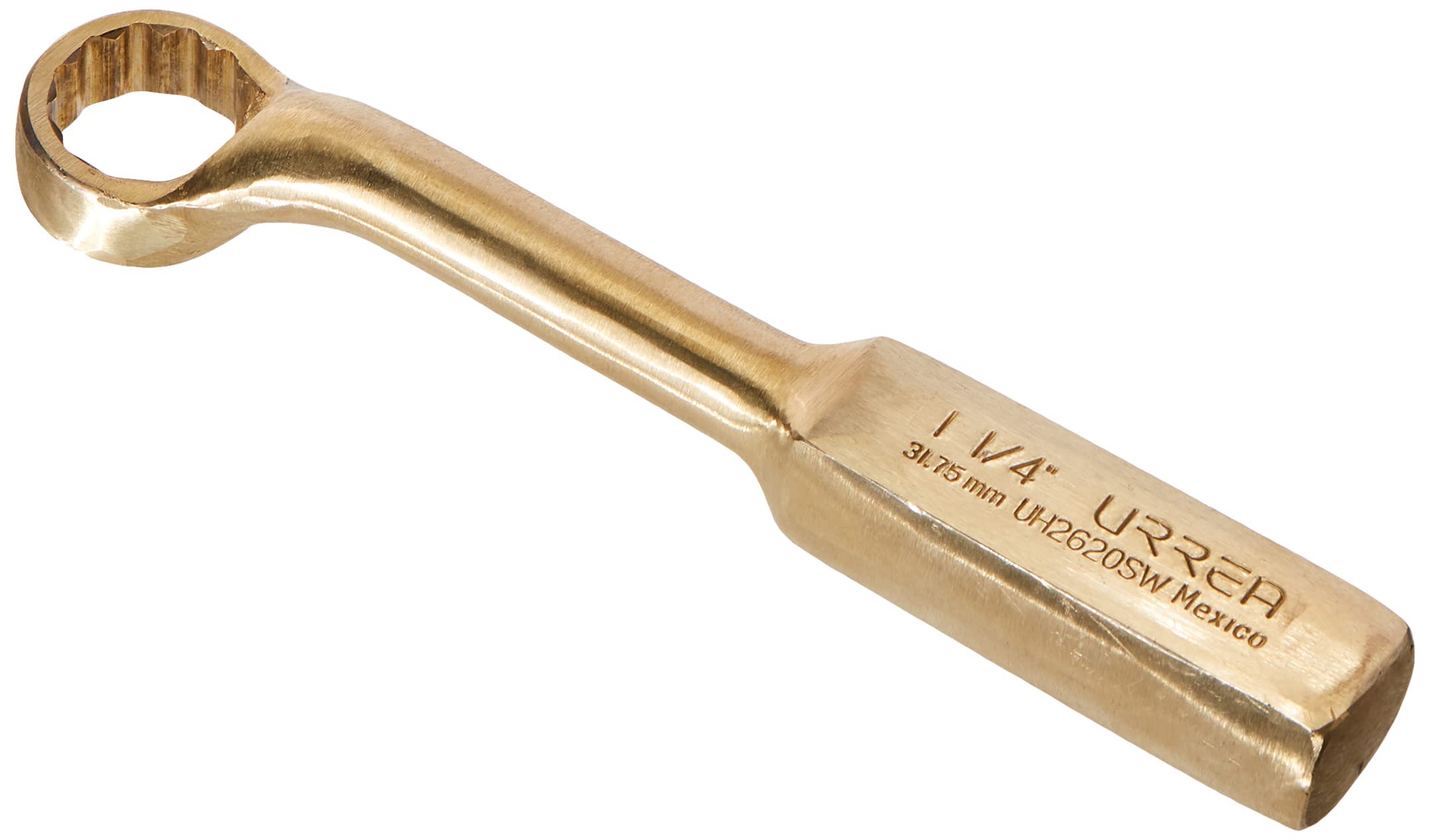 URREA UH2620SW 1-1/4-Inch Non-Sparking Strike Wrench - Heavy Duty Safety Tool for Oil Refineries, Chemical Plants & Hazardous Environments