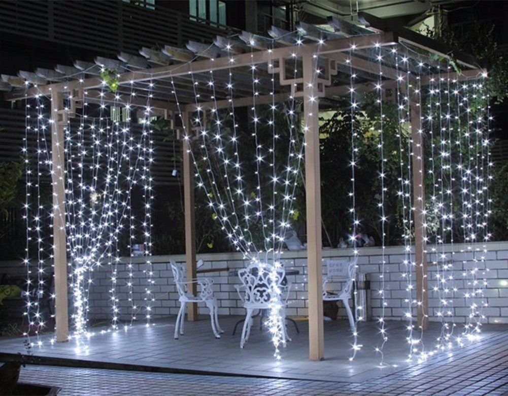 Shadze 300 LED Curtain Lights for Bedroom, Wedding, Party - Waterproof Fairy String Lights for Indoor & Outdoor Decor - Warm White & Multicolor Options