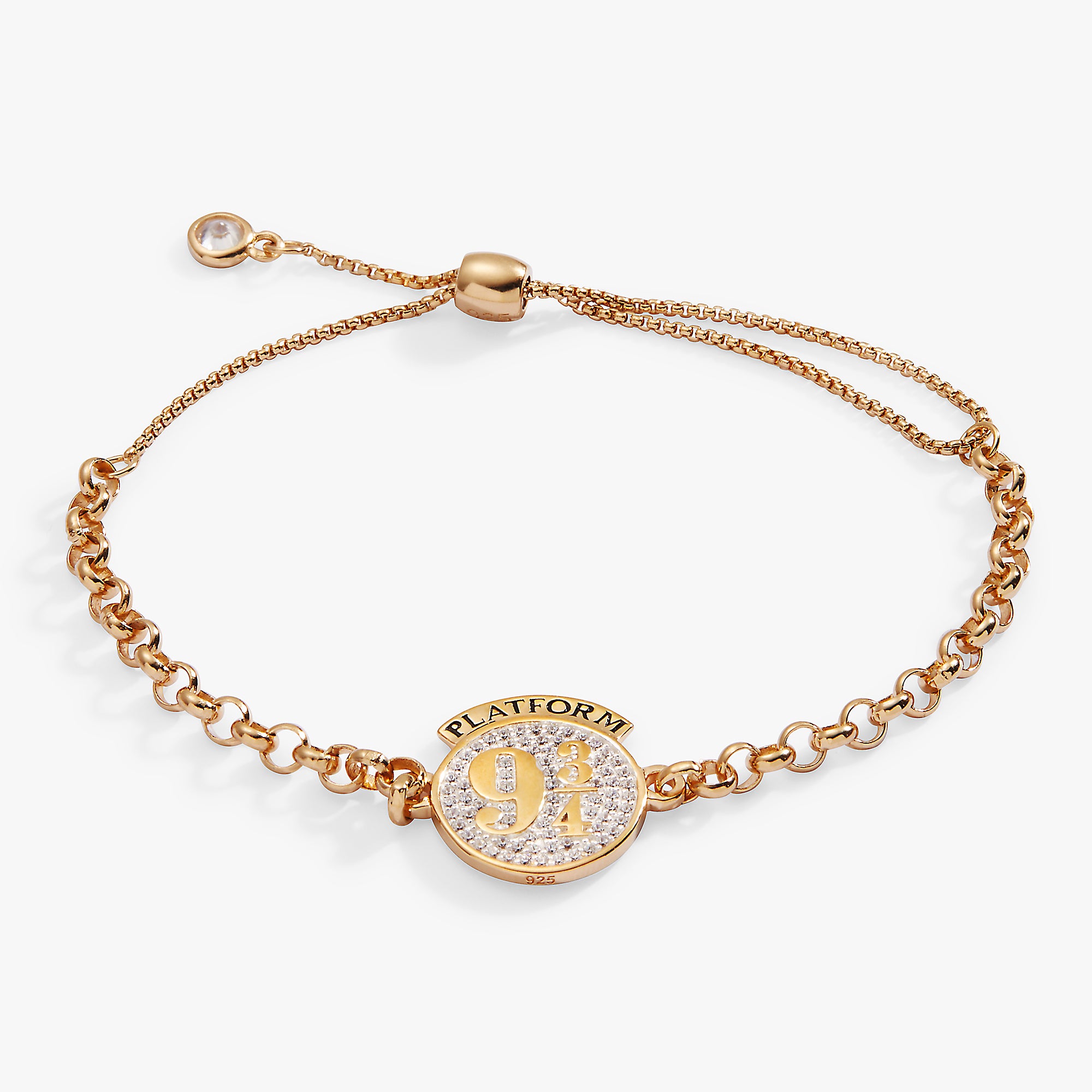 Harry Potter™ Platform 9 ¾ Charm Bracelet - Official Wizarding World Jewelry for Fans | Perfect for Cosplay, Gift Giving & Harry Potter Themed Parties
