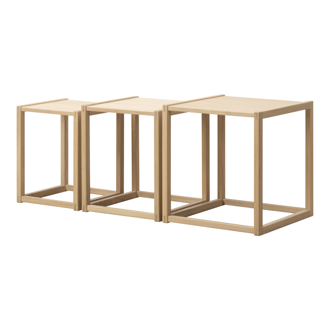 BM375 Modern Nesting Tables Set of 3 - Space Saving Side Tables for Living Room, Bedroom & Small Spaces - Wooden Coffee Table Stackable Design for Home Decor