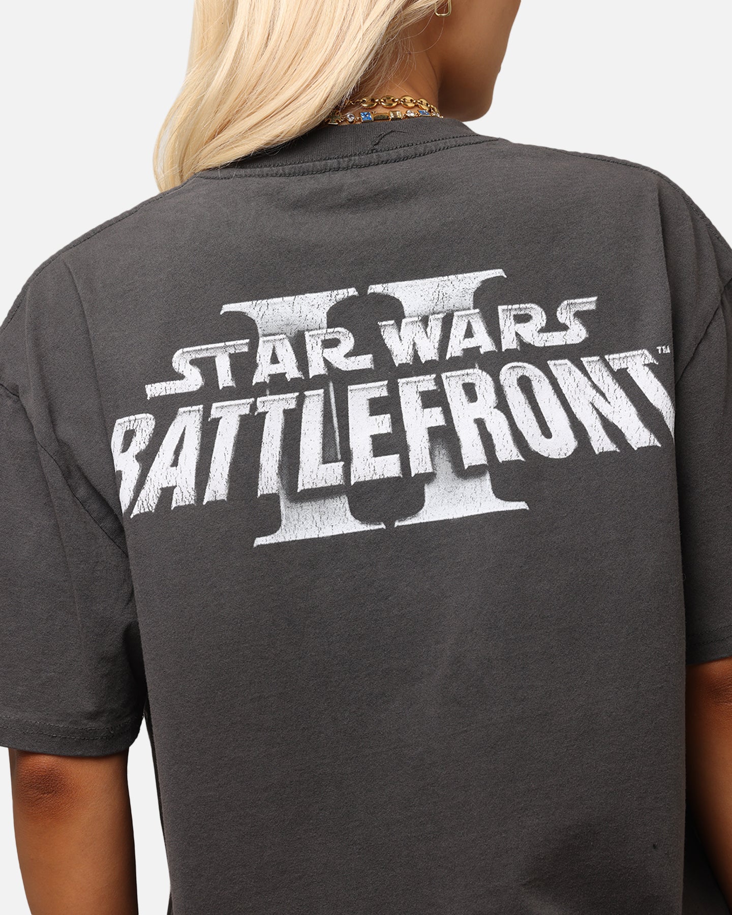 Star Wars Battlefront 2 Heavy Distressed Vintage T-Shirt - Black Washed Cotton Tee for Gaming Fans & Cosplay Enthusiasts