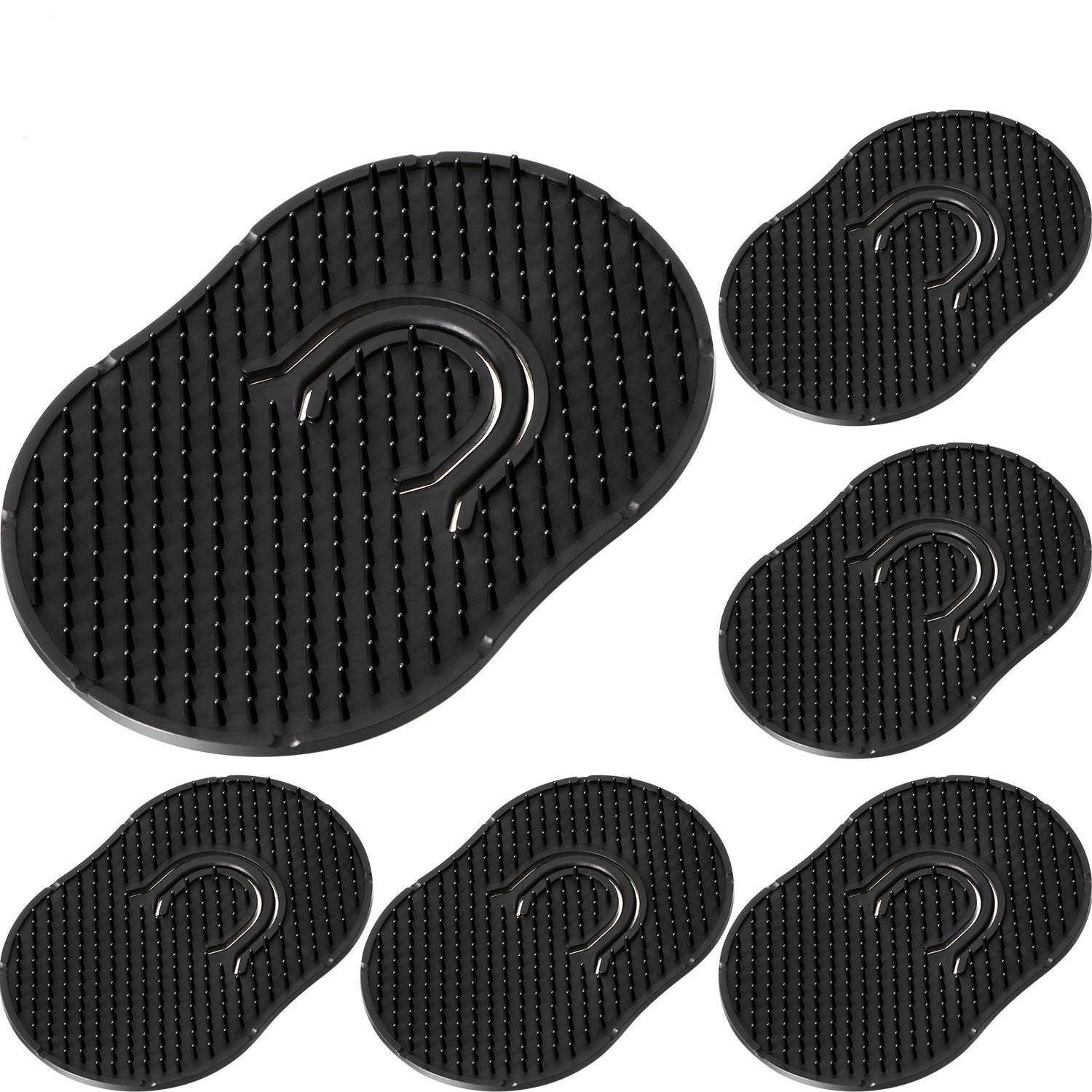 6 Pack Black Pocket Palm Combs - Shampoo Comb & Scalp Massager Brush for Hair Care, Styling & Relaxation | Portable Travel Hairbrush for Men & Women | Perfect for Home, Salon, Gym & On-the-Go Use