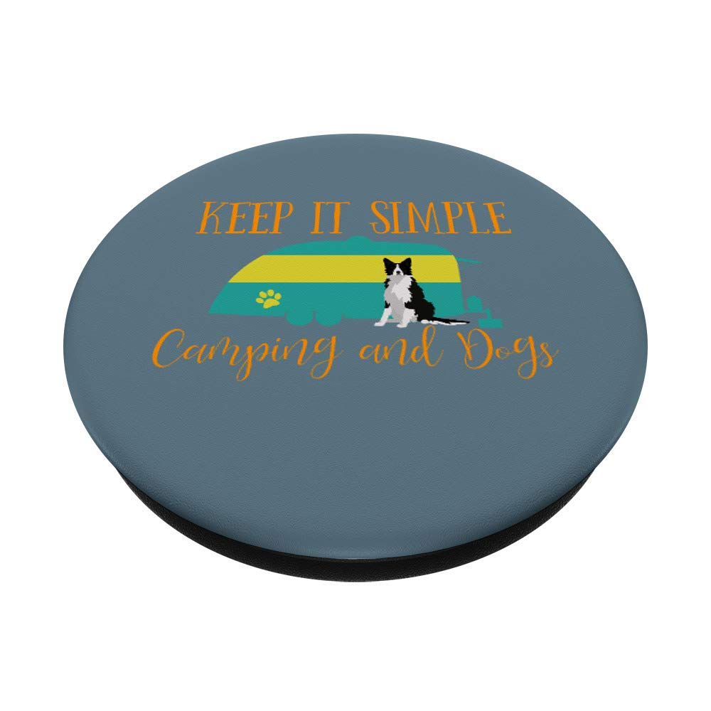Funny Border Collie Pop Socket for RV Camping & Travel - Grip Phone Holder for Car, Hiking & Outdoor Adventures