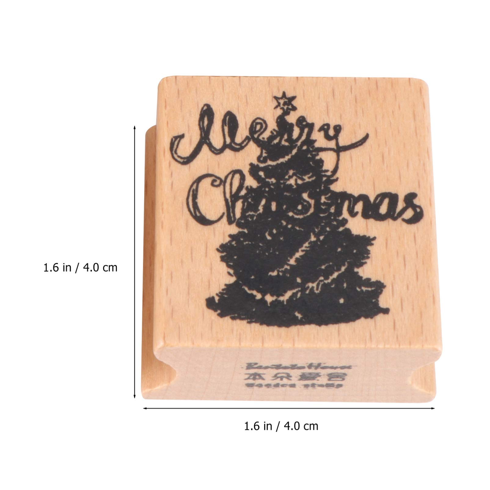 PRETYZOOM 4-Piece Christmas Wooden Stamp Set - Santa Claus, Garland & Tree Stamps for DIY Cards, Scrapbooking, Gift Wrapping & Holiday Crafts | Perfect for Christmas Decorations, Party Invitations & Handmade Greeting Cards