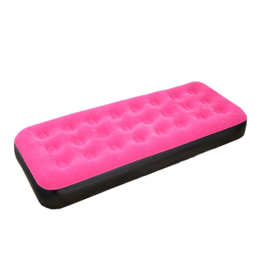 **Inflatable Air Mattress for Camping & Travel - Portable Folding Air Cushion Bed with Foot Pump & Storage Bag - Red - Perfect for Outdoor Adventures, Guest Beds & Home Use**