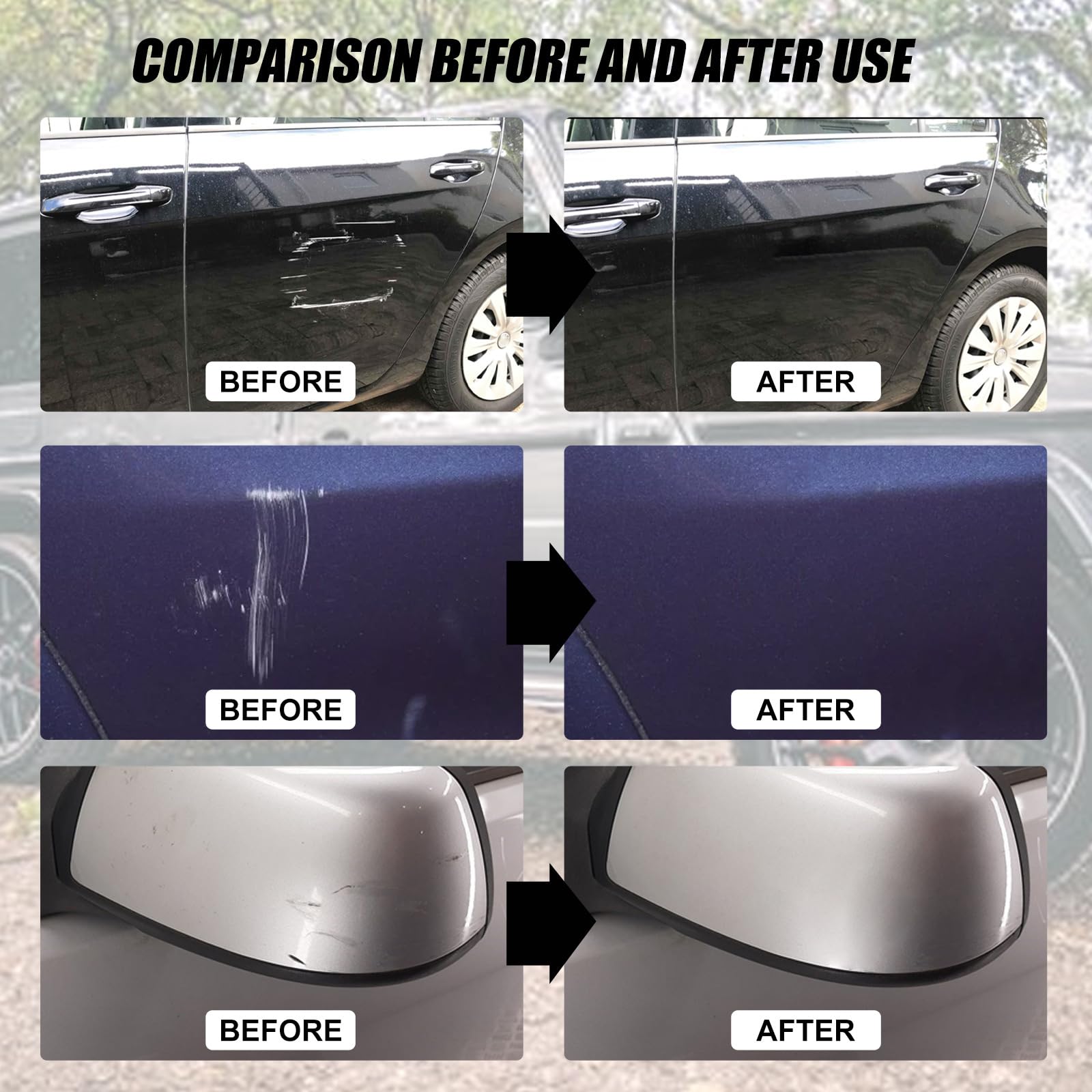 Dodorado Car Scratch Remover Paste & Spray - Professional Auto Scratch Repair Kit for Cars, Trucks & SUVs (1pc) - Restores Paint & Removes Scratches for Showroom Shine