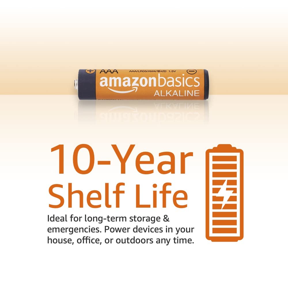 Amazon Basics 48-Pack AA & 20-Pack AAA High-Performance Alkaline Batteries Bundle - 10-Year Shelf Life, Easy Open Value Pack - Perfect for Toys, Remote Controls, Flashlights, and Electronic Devices