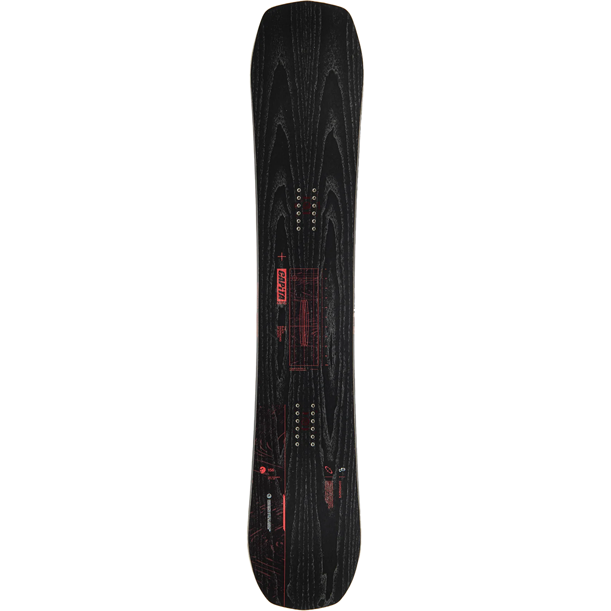 Black Snowboard for Extreme Winter Sports | High-Performance Snowboard for Freeriding & Powder | Perfect for Backcountry & Off-Piste Adventures