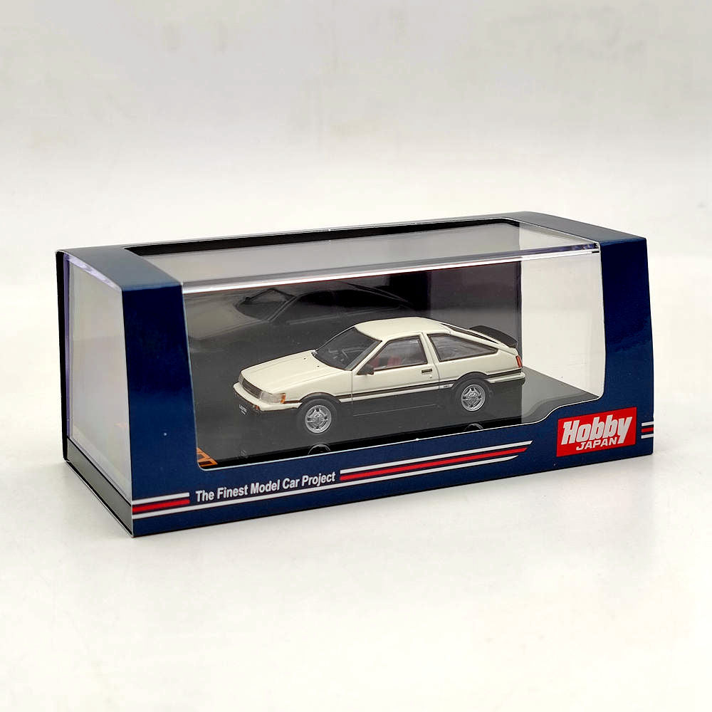 1/64 Scale Hobby Japan TOYOTA COROLLA LEVIN AE86 3-Door GT APEX 1983 White Diecast Model Car - Limited Edition Collectible Toy for Adults, Perfect for Display, Gifts, and Car Enthusiast Collections (HJ641037AWK)