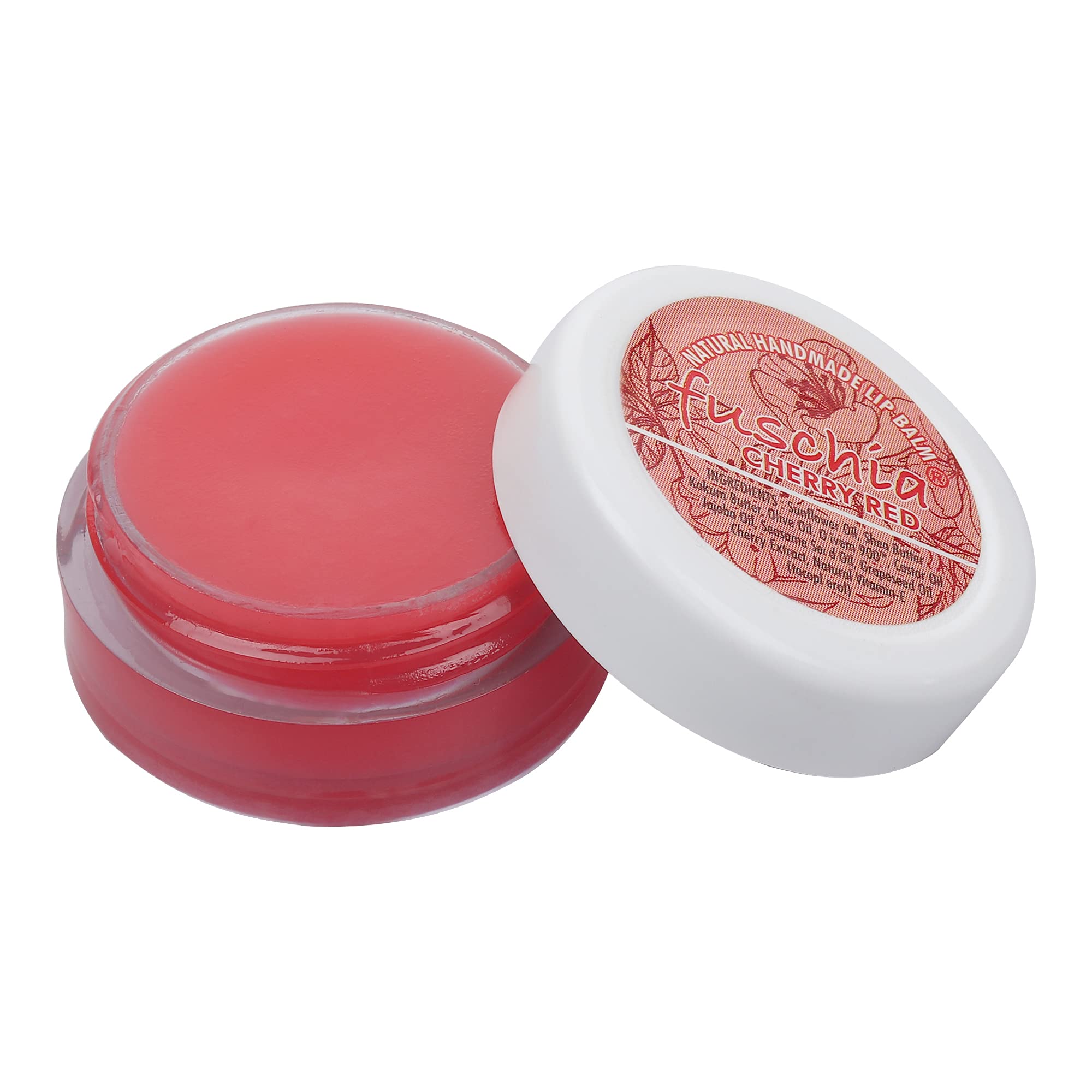 Fuchsia Cherry Red Tinted Lip Balm - Hydrating Lip Mask for Dry, Flaky Lips | Natural Glow & Plump Lips | Moisturizing Lip Care for Day & Night Use | Perfect for Work, Date, and Everyday Wear