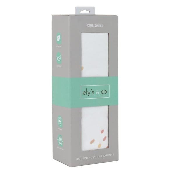 Elys & Co Soft Organic Cotton Crib Sheet - Single Pack for Baby Crib & Bassinet - Perfect for Nursery, Daycare & Travel