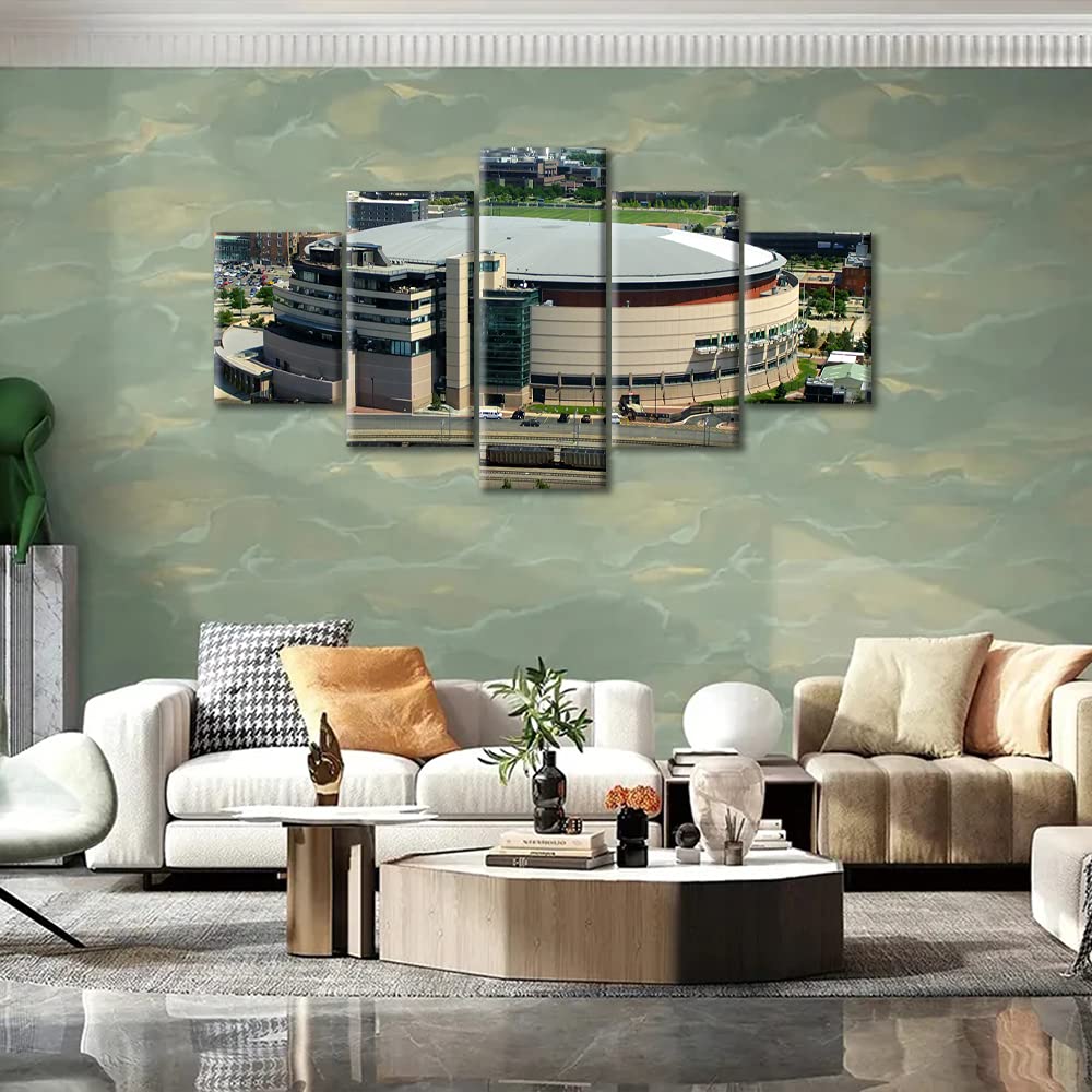 TUMOVO 5-Piece Pepsi Center Canvas Wall Art - Phoenix Arizona Sports Stadium Print, Basketball Poster Gift for Men & Boys Room Decor (60
