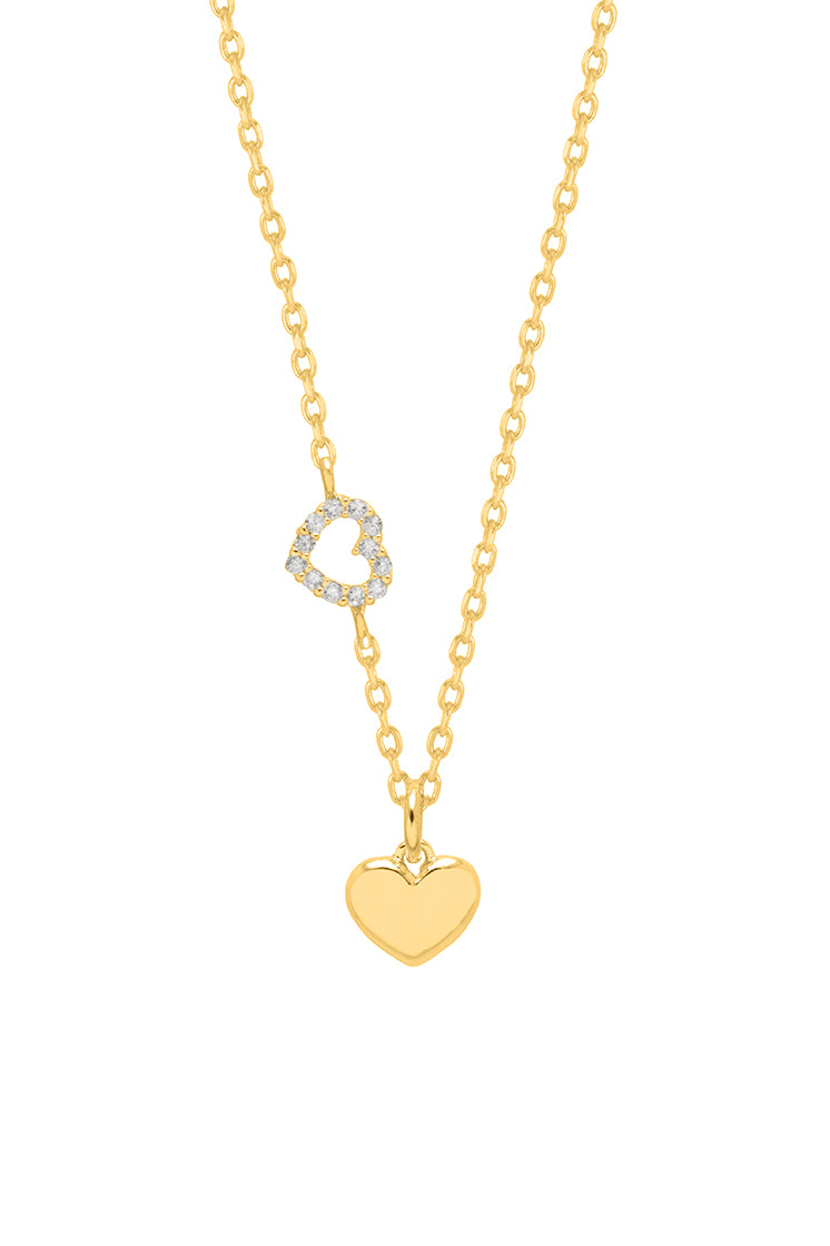 Open Heart Pendant Necklace with Cubic Zirconia Charm - Elegant Jewelry Gift for Women, Perfect for Valentine's Day, Anniversary & Special Occasions