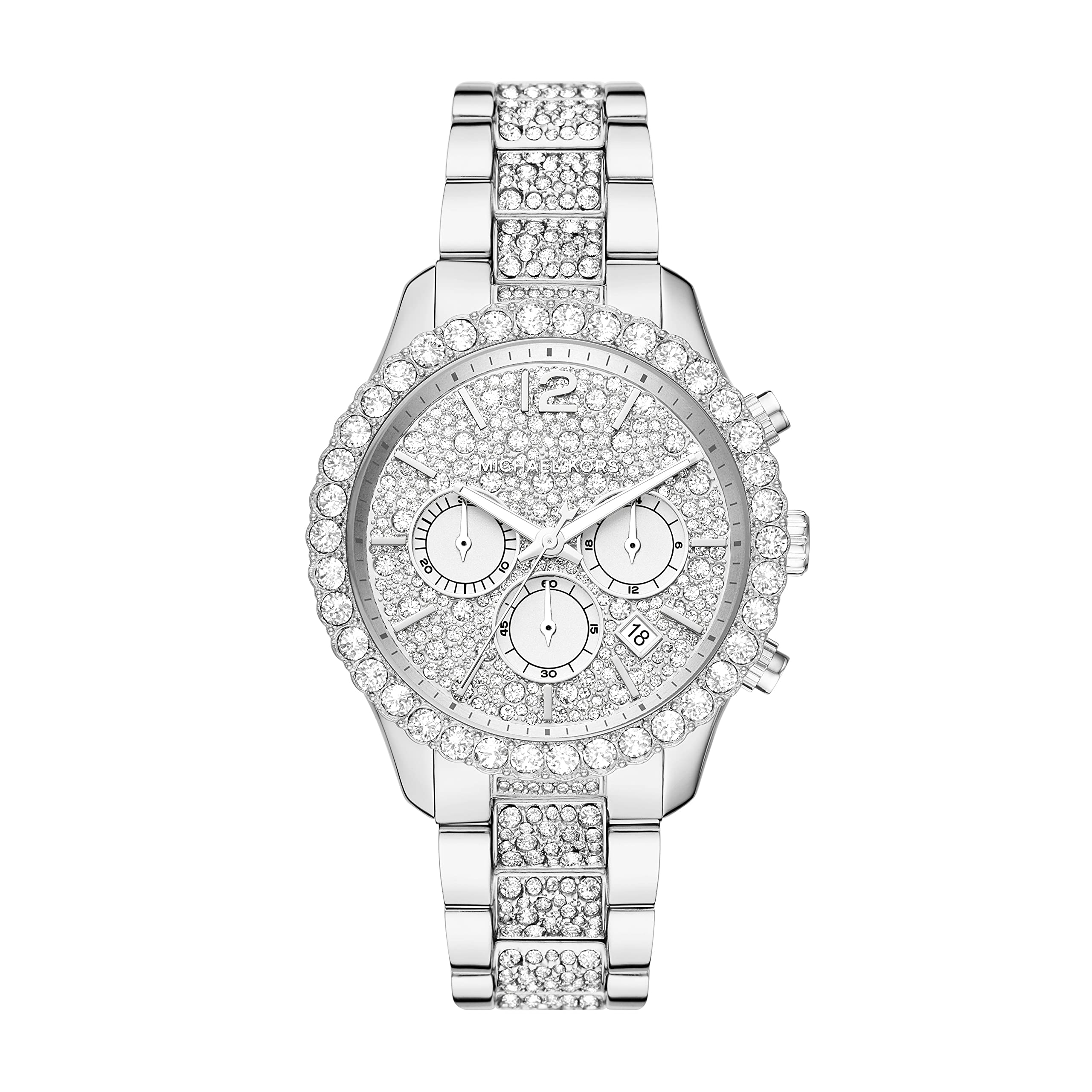 Michael Kors Layton Chronograph Stainless Steel Watch for Men - Waterproof Luxury Dress Watch with Date Function - Perfect for Business, Formal Events & Everyday Wear