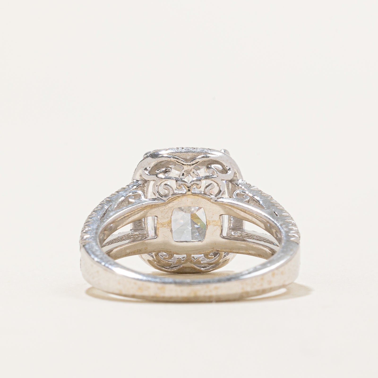 3.00ct Radiant Cut Diamond Engagement Ring - SI2 Clarity, E Color, Very Good Cut - 0.40ctw Side Stones - Size 5.75 - Perfect for Proposals, Anniversaries & Special Occasions