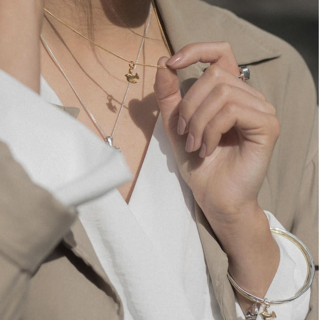 Exquisite 18K Gold Bird Pendant Necklace - Elegant Jewelry Gift for Women | Perfect for Birthday, Anniversary & Special Occasions