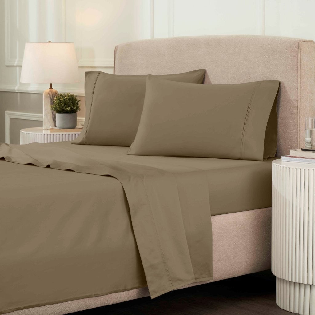 Luxury 1200 Thread Count Egyptian Cotton Deep Pocket Bed Sheet Set - Queen Size, Soft & Breathable for Ultimate Comfort - Perfect for Master Bedroom, Guest Room & Hotel Use