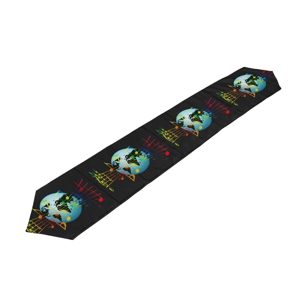 ILEEY 13x70 Inches Music Treble Clef Sound Concert Table Runner - Elegant Polyester Dining Table Decor for Home, Coffee Shop, Kitchen, Party & Banquet | Perfect for Holiday, Wedding & Special Event Decorations