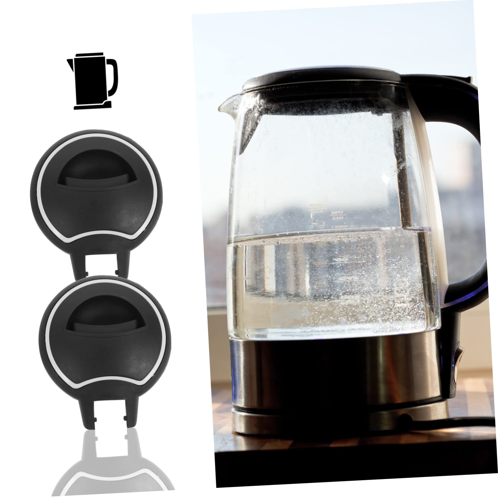 2pcs Stainless Steel Kettle Lid Cover - Replacement Parts for Electric & Stovetop Teakettles, Teapots - Heat-Resistant & Durable Water Kettle Accessories - Perfect for Home, Office & Kitchen Use