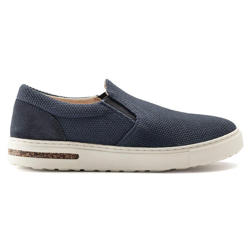 Birkenstock Oswego Canvas Suede Sandals for Men & Women - Comfortable Midnight Blue Casual Shoes for Walking, Travel & Outdoor Activities