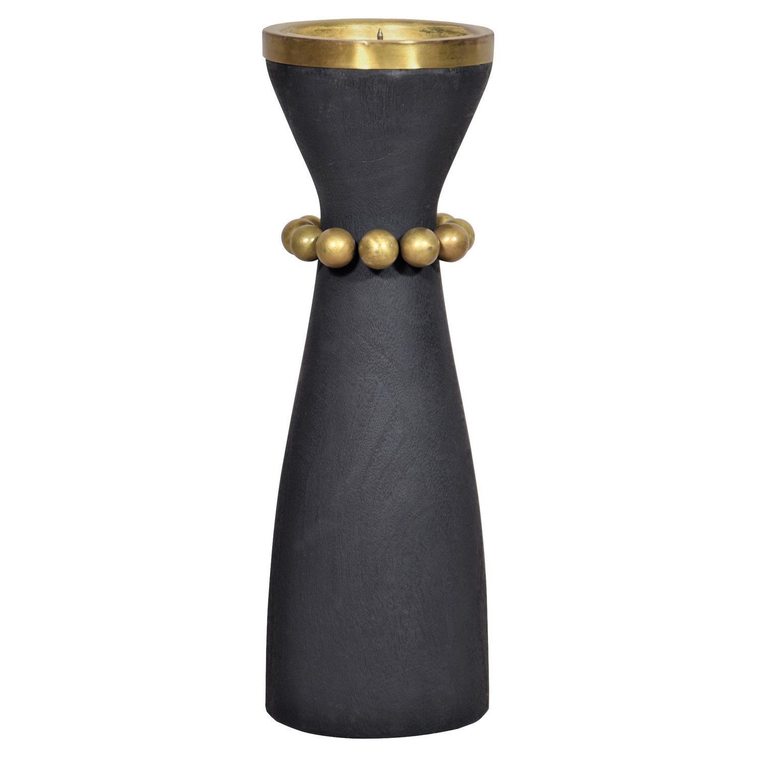 Parvati Candle Holder by Cyan Design - Antique Brass & Black Finish - Large Size for Elegant Home Decor, Table Centerpiece, Wedding & Party Decorations