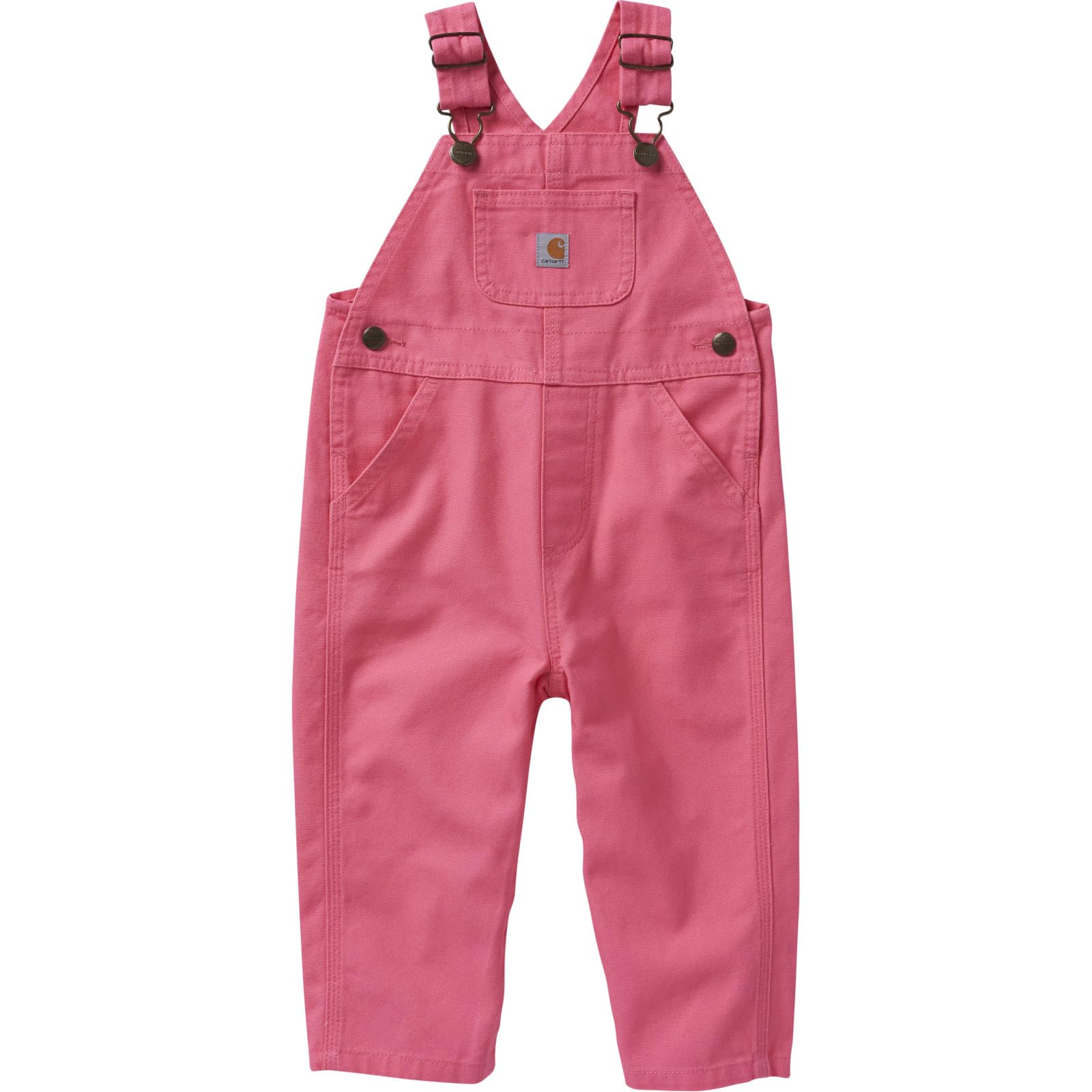 Carhartt Baby Girls' Bib Overalls - Lined & Unlined Denim Overalls for Toddlers | Warm Winter & Cool Summer Outfits for Playtime & Outdoor Adventures