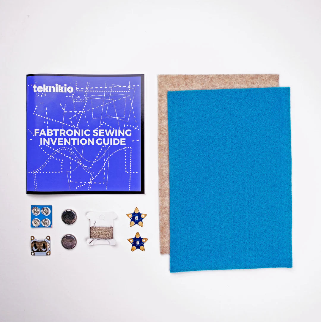 Teknikio Fabtronic Sewing Kit - DIY Electronic Textile Starter Set for Kids STEM Learning | Perfect for Classroom Projects & Creative Fashion Design