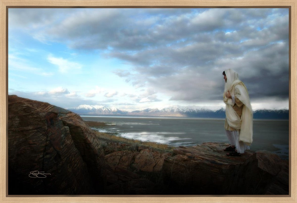 Alone Shepherd Gallery Wrap Canvas Art - Handmade Oil Painting for Living Room, Bedroom & Office Decor