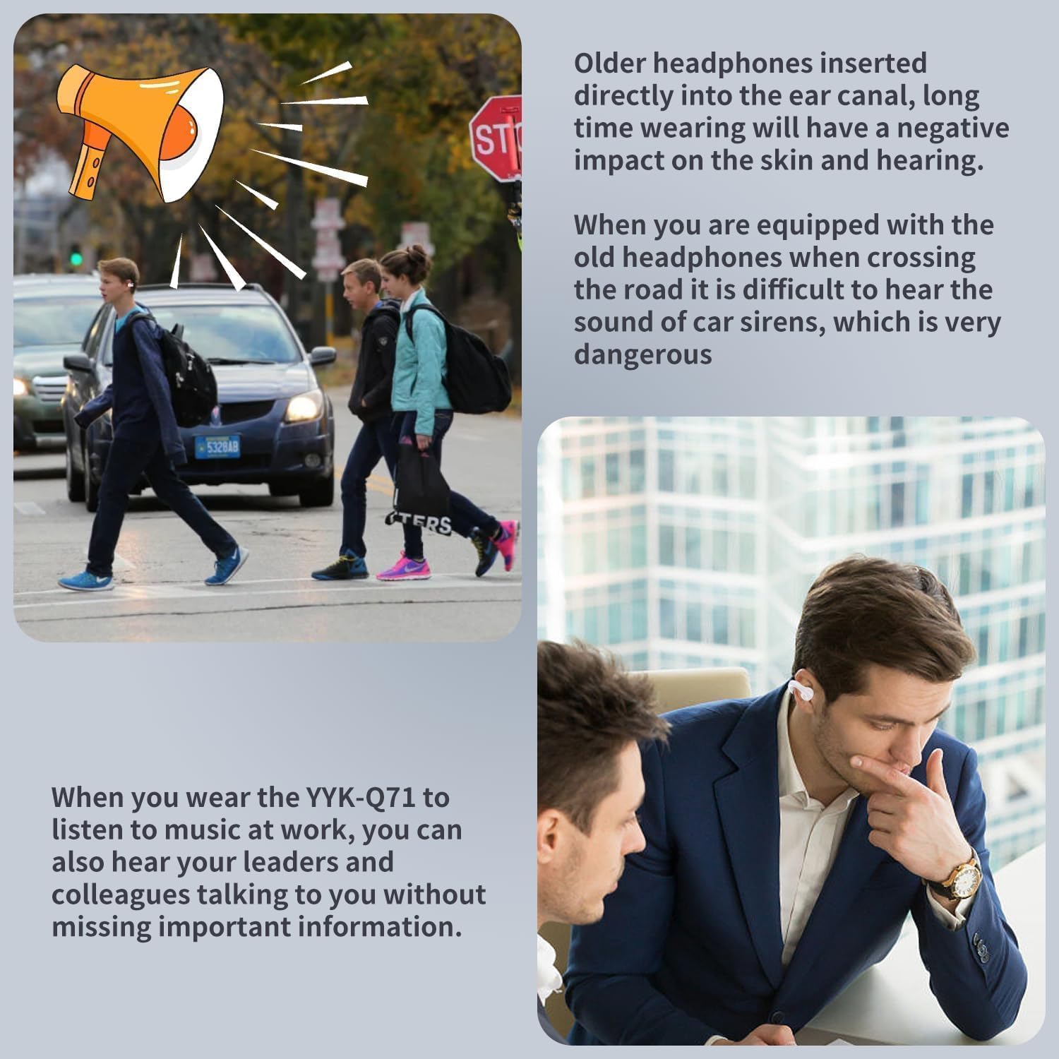 Open Ear Clip Wireless Earbuds Bluetooth 5.3 - Sports Headphones with Built-in Mic, Earhooks & Wireless Charging Case, IPX5 Waterproof for Running, Gym & Outdoor Activities