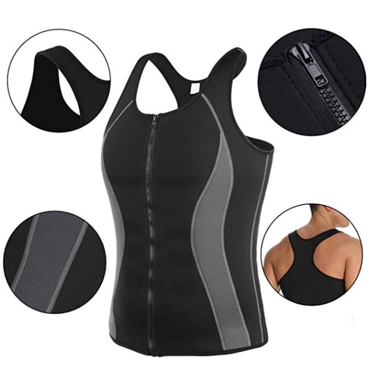 Men's Slim Fit Body Shaping Undershirt - Muscle Support & Posture Corrector - Comfortable Compression Shirt for Workout, Office & Everyday Wear