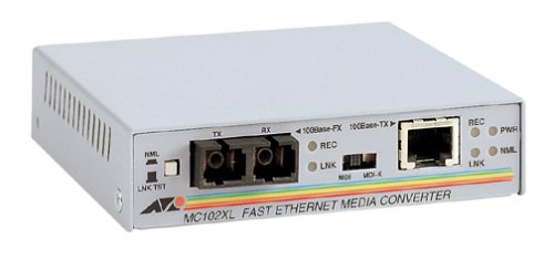 Allied Telesyn AT-MC102XL Fast Ethernet Media Converter 10/100Mbps - Network Device for Home & Office Connectivity | Ideal for Extending LAN Connections & Network Upgrades