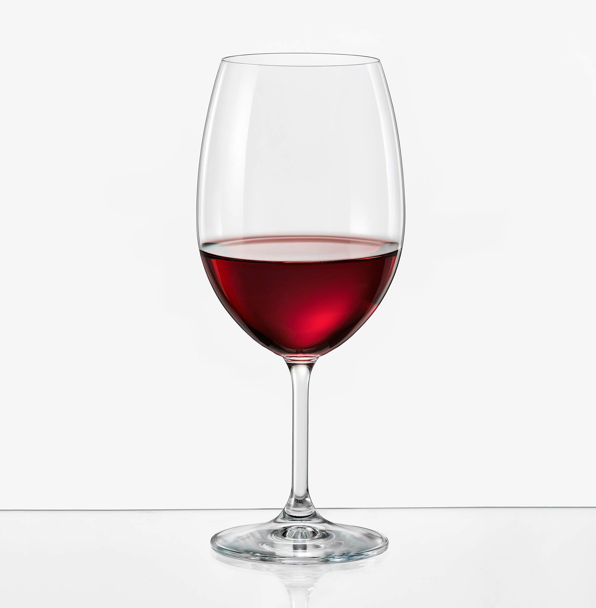 Premium Barksi 24 oz Crystal Wine Glasses Set of 6 - Elegant Stemmed Goblets for Red & White Wine, Water - European Made Clear Glassware for Dinner Parties, Weddings & Fine Dining