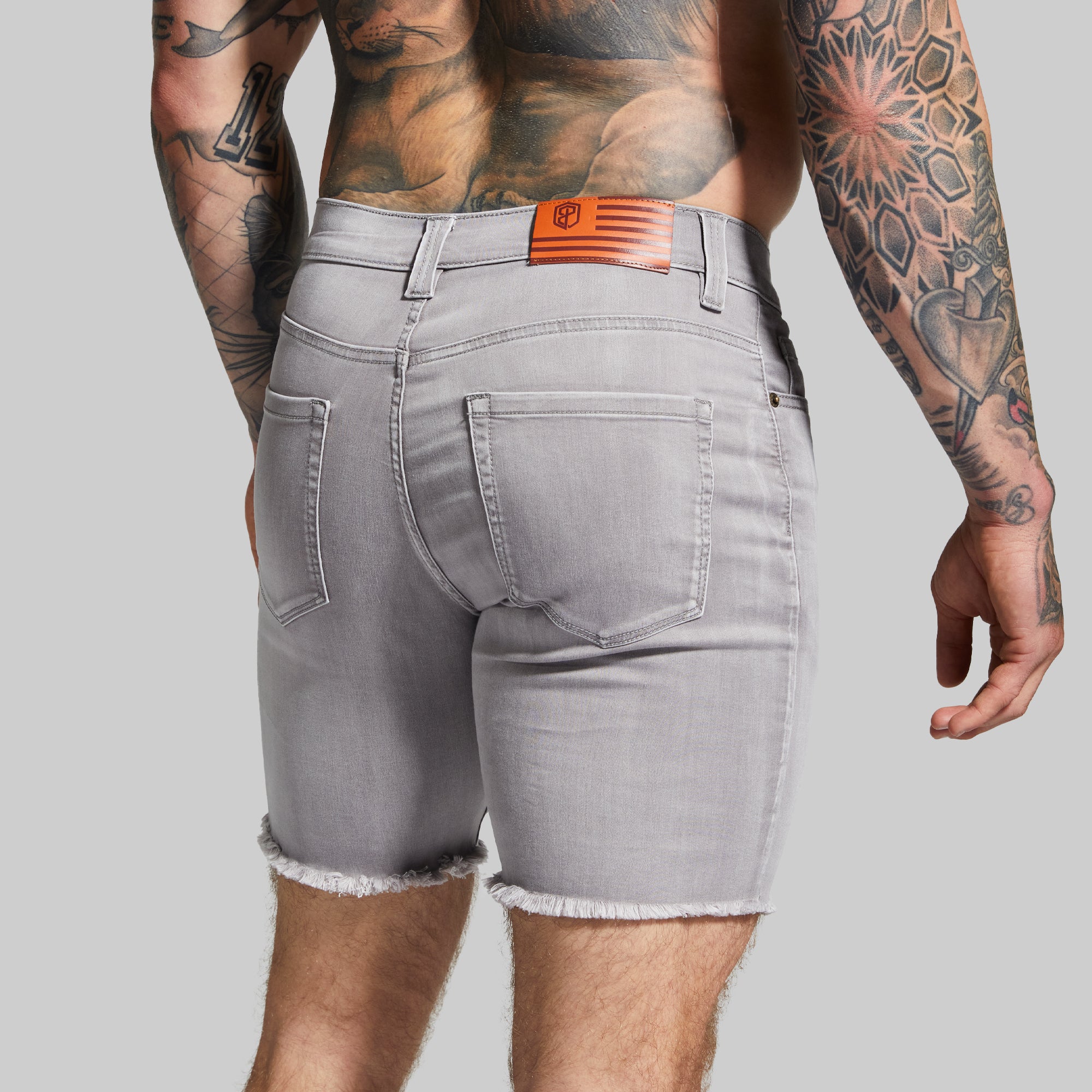 FLEX Stretchy Jort 7 - Comfortable Denim Shorts for Men & Women (Grey) | Perfect for Casual Wear, Summer Outfits & Outdoor Activities