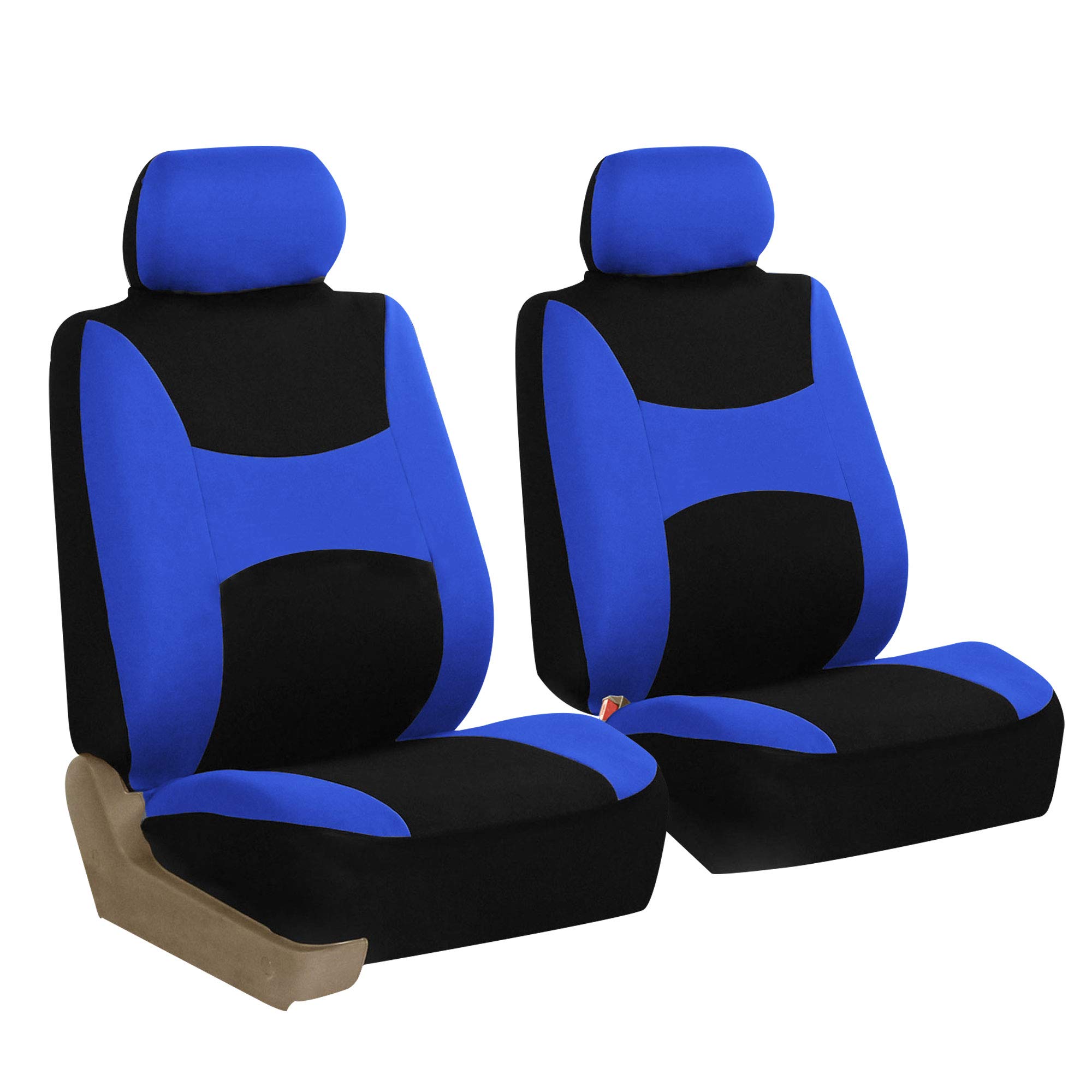 TLH Light & Breezy Flat Cloth Car Seat Covers - Front Set (Airbag Compatible, Blue) | Universal Fit for Cars, Trucks & SUVs | Protect Seats from Wear & Spills | Perfect for Daily Commutes & Road Trips