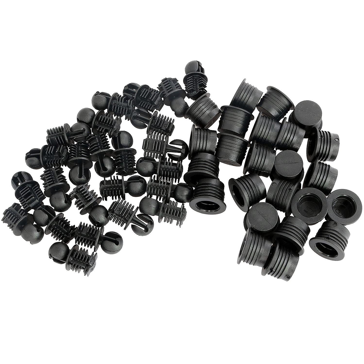 24 Pairs Black Plastic Ball & Socket Speaker Grill Guides with Cloth Buckle Screws - Speaker Parts & Accessories for DIY Speaker Repair and Audio Equipment Maintenance