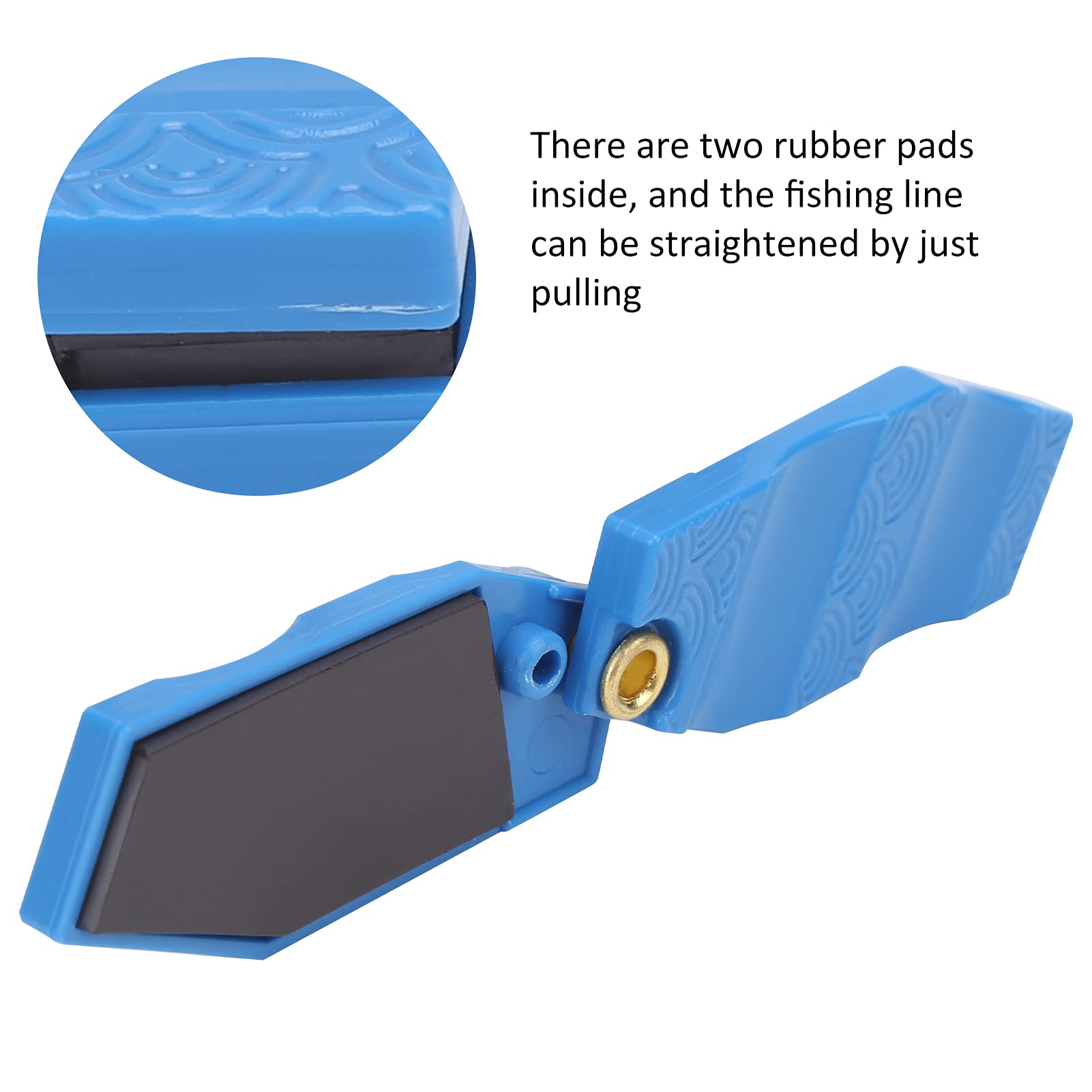 VGEBY 2-in-1 Fly Fishing Line Straightener and Cleaner - Durable Hard Plastic Leader Straightener Tool with Line Cleaning Function (Blue) - Perfect for Trout, Bass, and Salmon Fishing Accessories