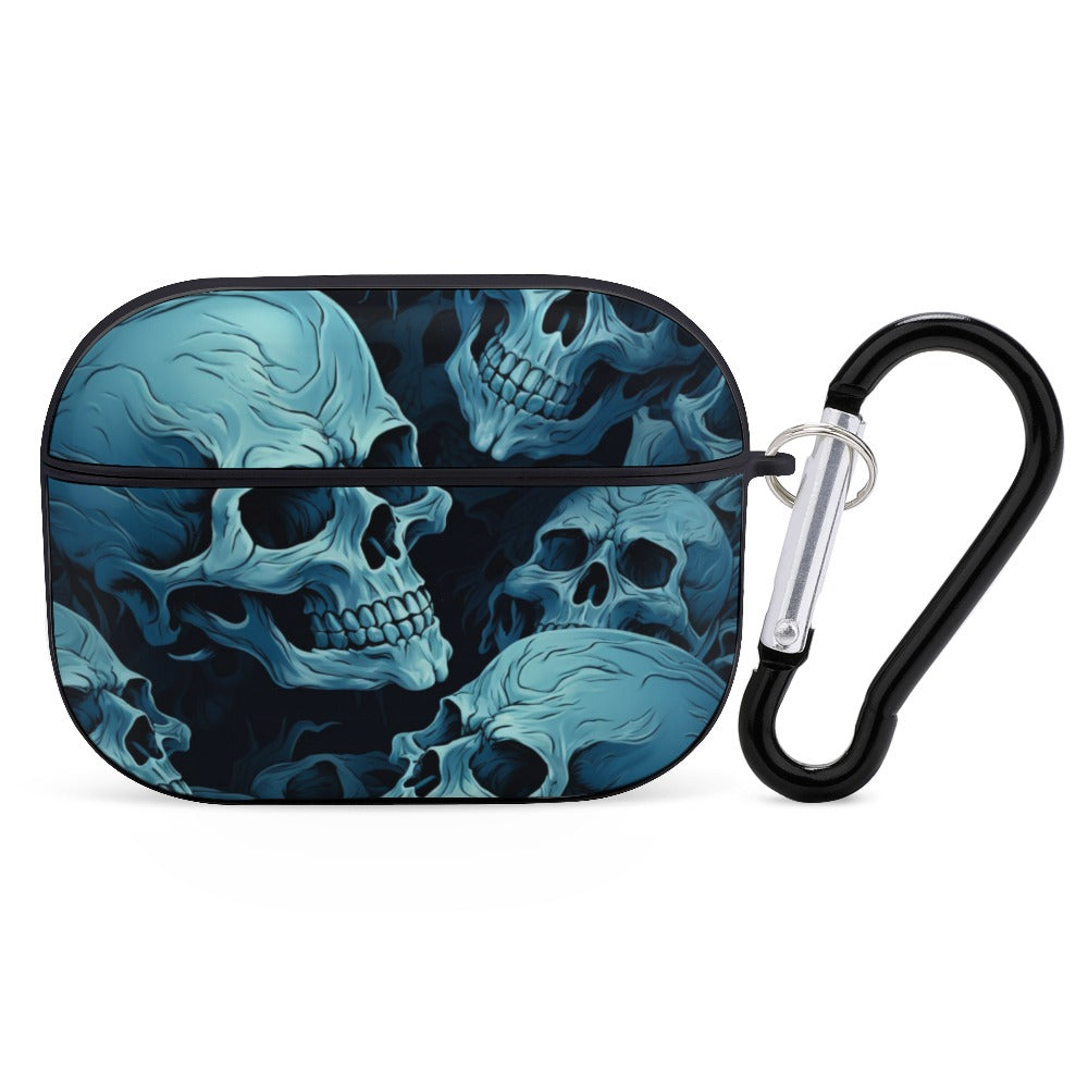 Blue Skull Protective Case for Apple AirPods Pro - Shockproof & Anti-Scratch Cover with Precise Cutouts (Perfect for Gym, Travel & Daily Use)