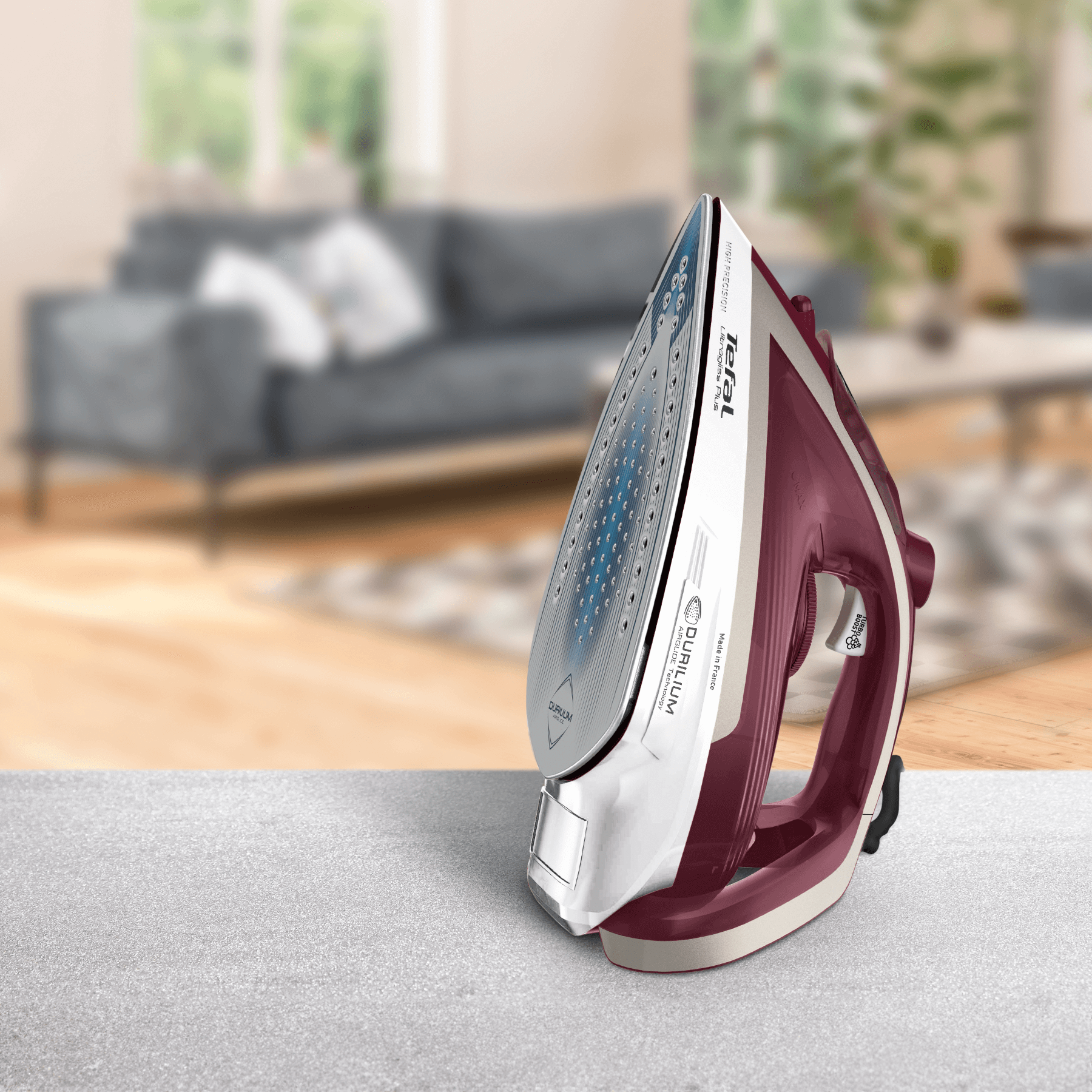 Tefal Ultraglide Plus Steam Iron FV5842 - Powerful 1800W, Anti-Calc, Self-Cleaning, Perfect for Clothes & Fabrics - Ideal for Home & Professional Use