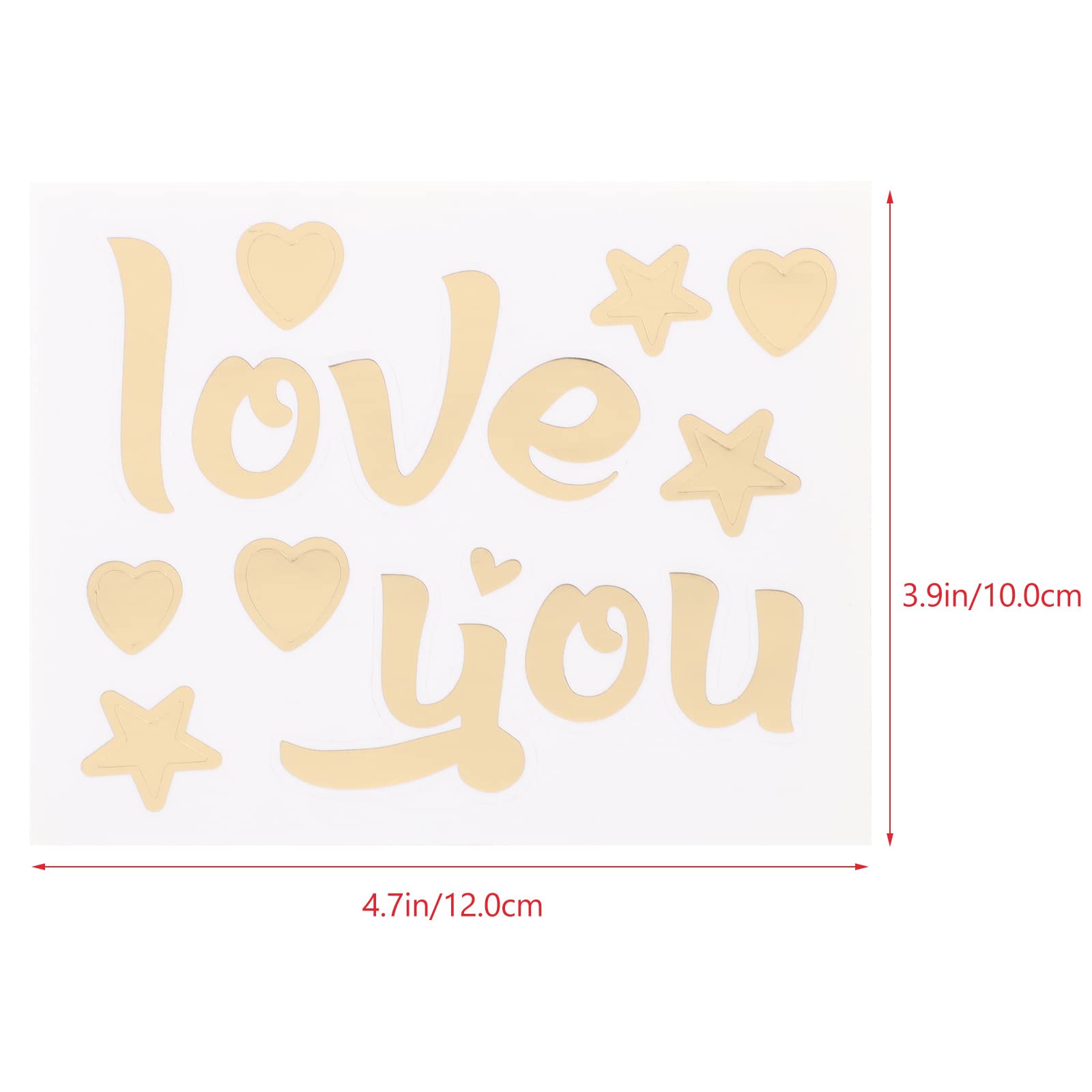 LUOZZY 20 Pcs I Love You Balloon Stickers - Heart Shaped PVC Gold Wall Decals for Wedding, Mother's Day, Valentine's Day & Anniversary Decor - Perfect for Party Backdrops, Photo Booths & Romantic Home Decor