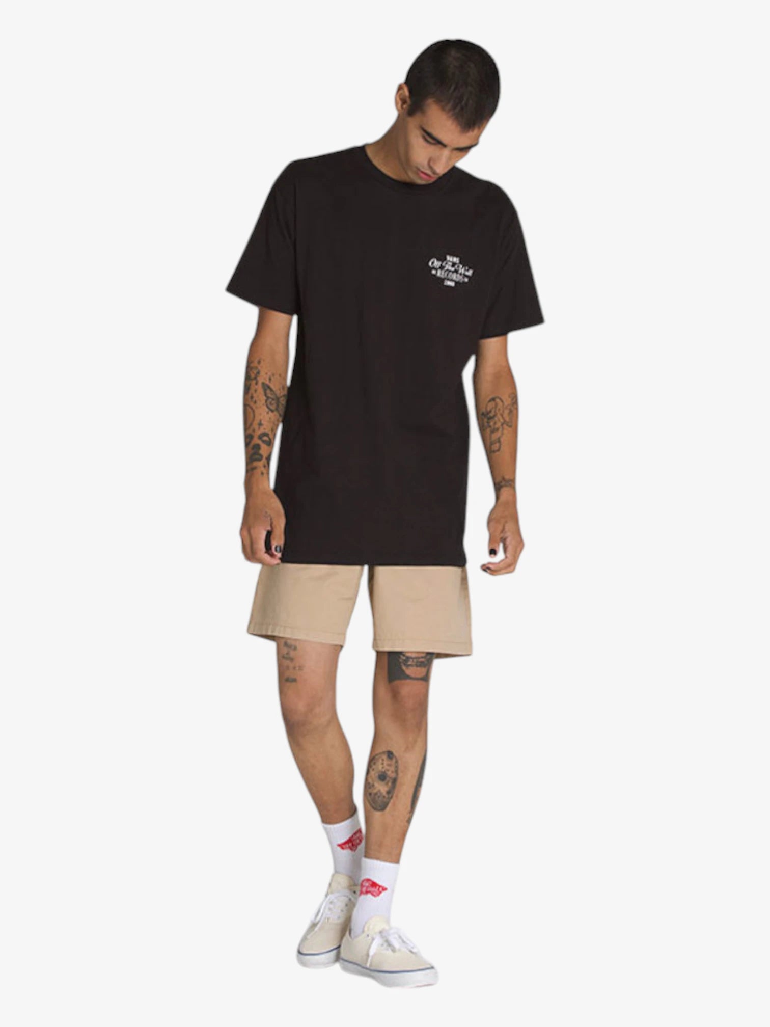 Vans Deep Cut SS Black T-Shirt for Men - Classic Streetwear Style for Casual Wear & Skateboarding