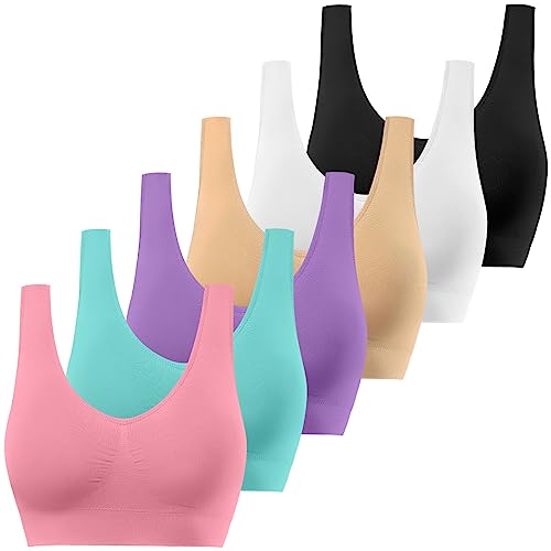 6 Pack Black White Nude Blue Pink Light Purple
