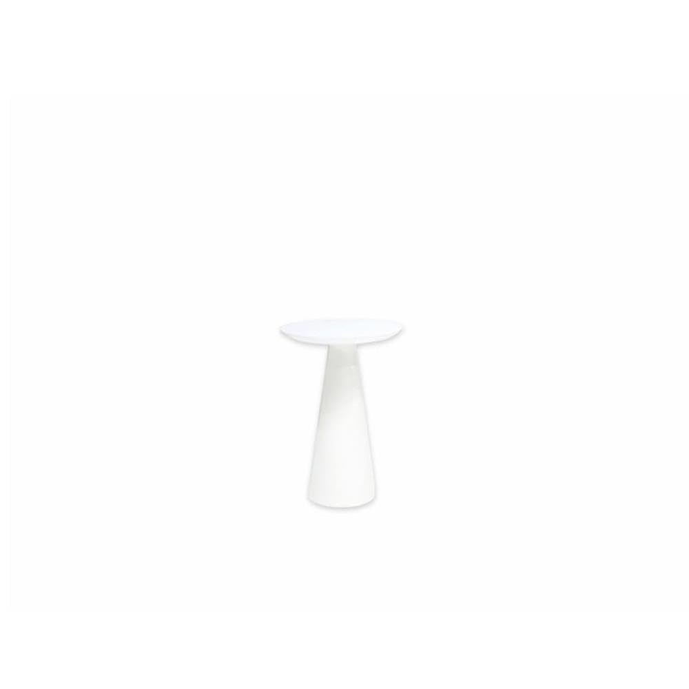 Modern White High Gloss Tower End Table - Nightstand for Bedroom, Living Room & Office - Slim Side Table with Sleek Design for Small Spaces