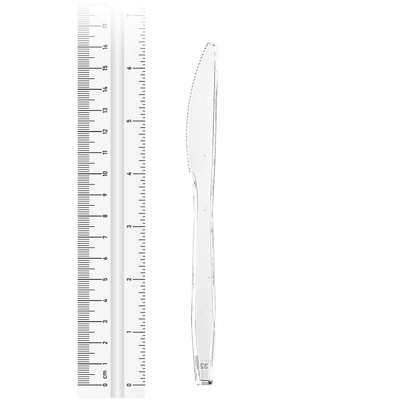 50-Pack Clear Disposable Plastic Knives - Medium Weight for Parties, Picnics & Catering Events - BPA-Free Cutlery Set