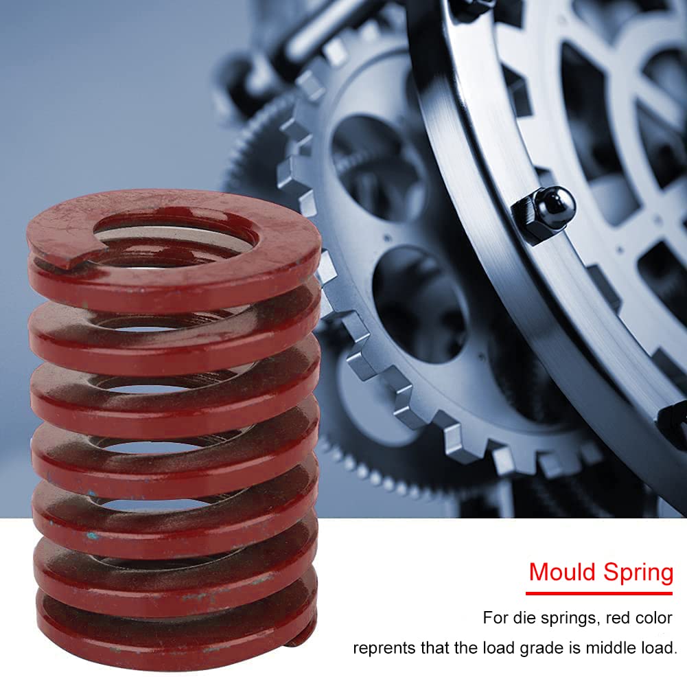 MroMax 3D Printer Die Spring - 18mm OD, 25mm Long Medium Load Compression Mold Spring for Creality Ender 3/5, CR-10, Electric Parts (Red, 1PC) - Perfect for 3D Printer Maintenance & Repairs