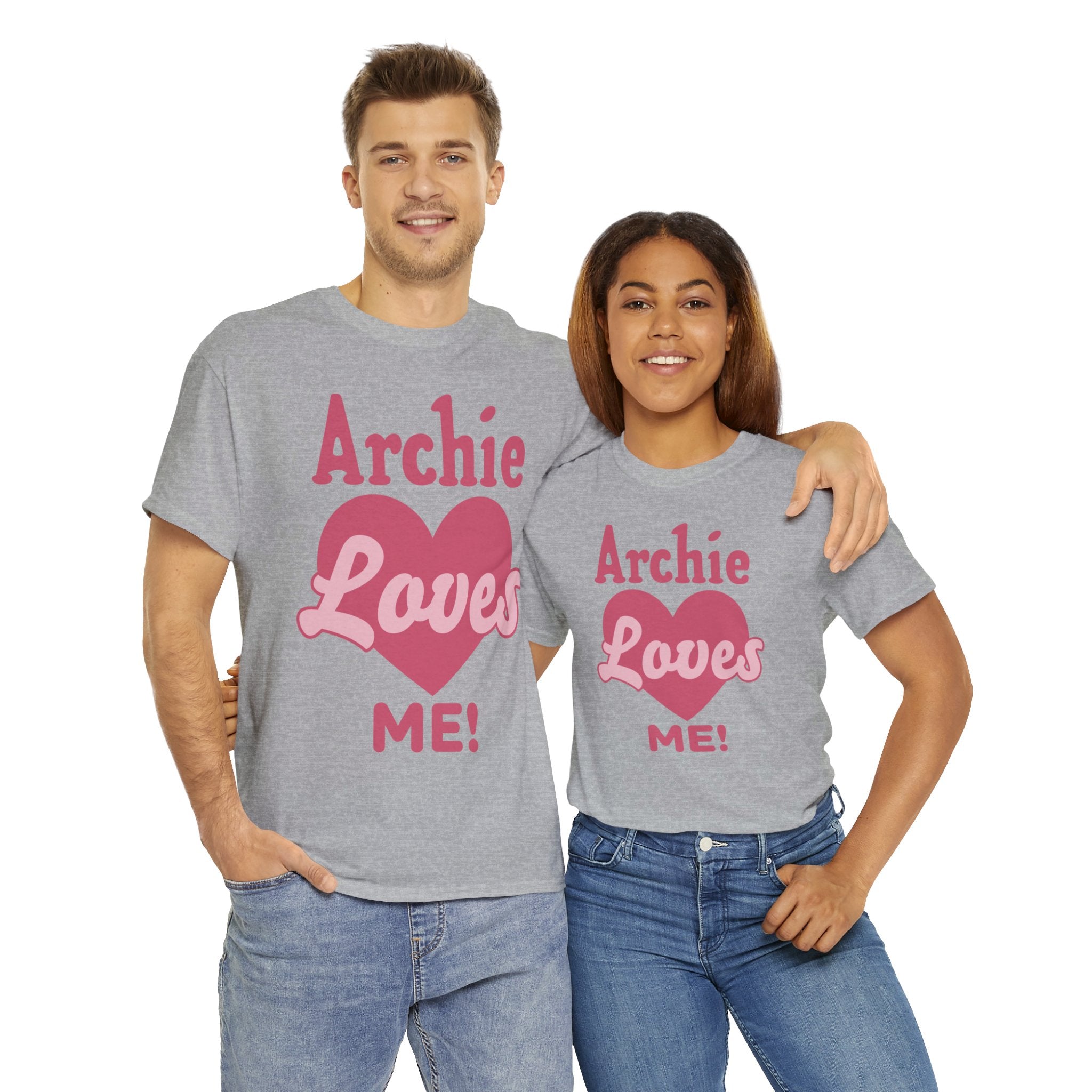 Archie Loves Me! Unisex Graphic T-Shirt - Heavy Cotton Tee with Archie, Betty & Veronica - Perfect for Comic Fans, Pop Culture Lovers & Retro Style Outfits